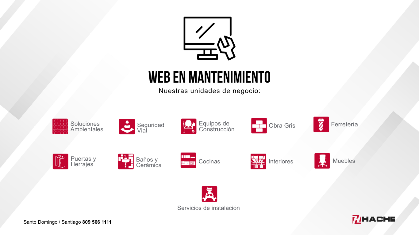 HACHE -  Ferretería, materiales de construcción, Moviliario de oficina, soluciones ambientales, red de agua y tratamiento, acabados e interiores en República Dominicana.